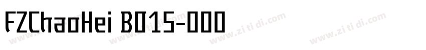 FZChaoHei B01S字体转换 FZChaoHei B01S字体转换